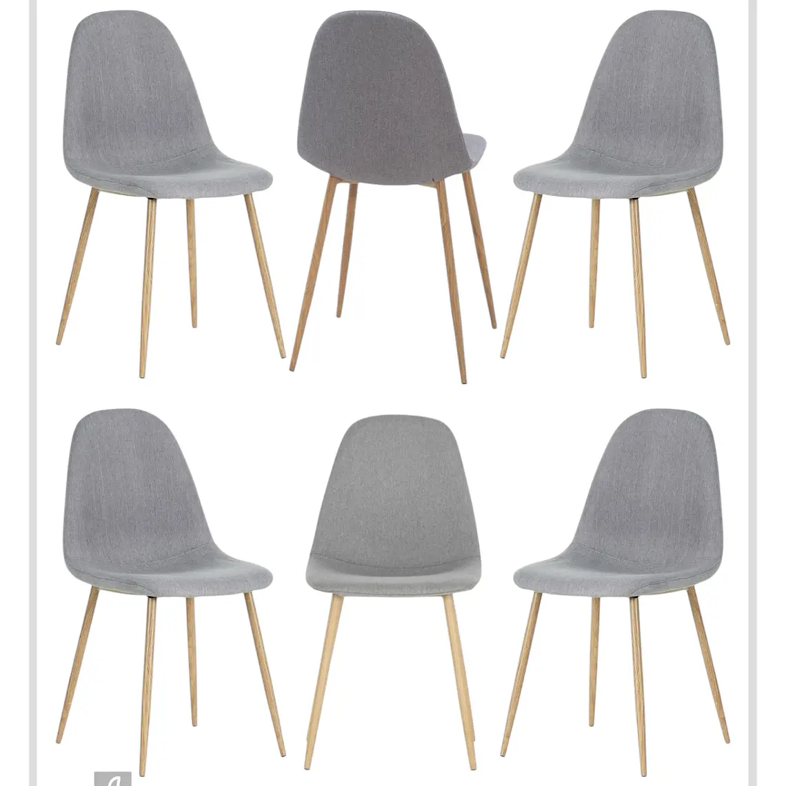 Pack 6 Sillas Scoop Wood 3