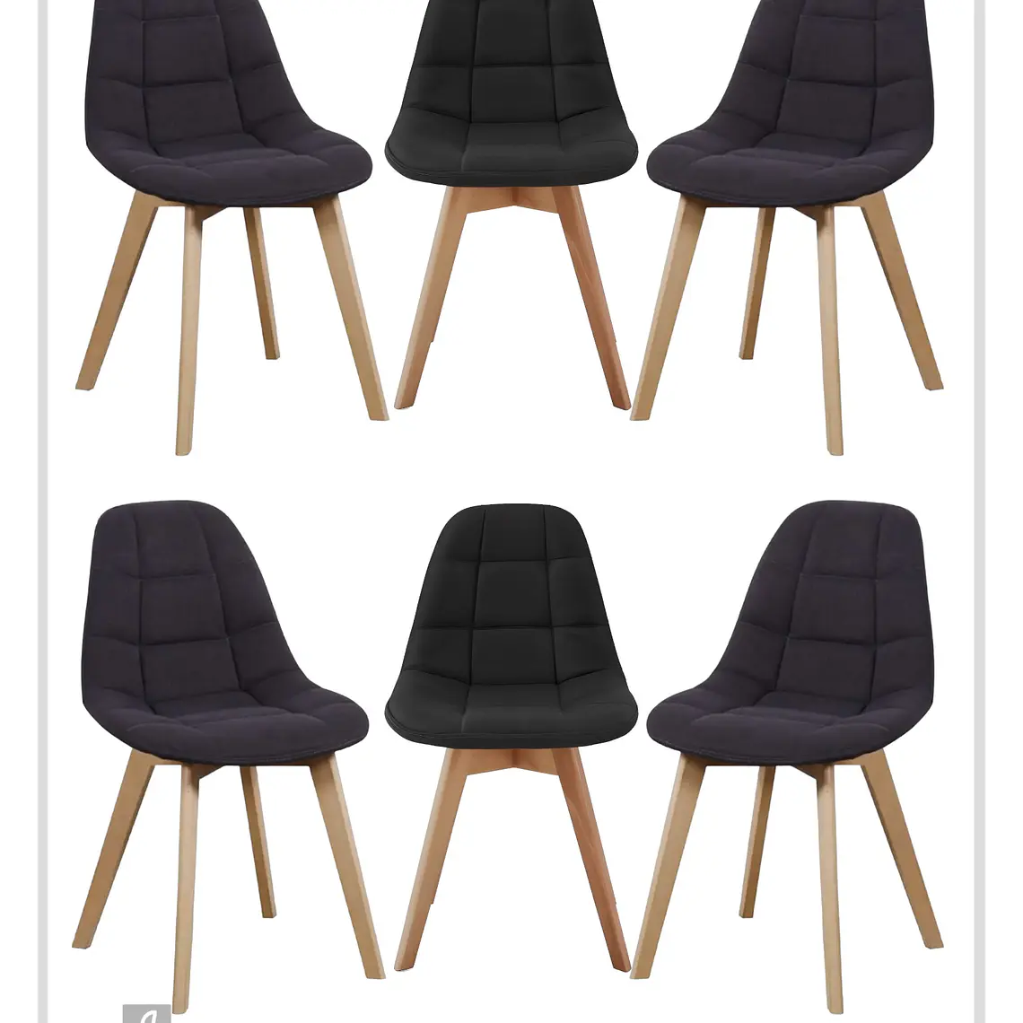 Pack 6 Sillas Capitoné 1