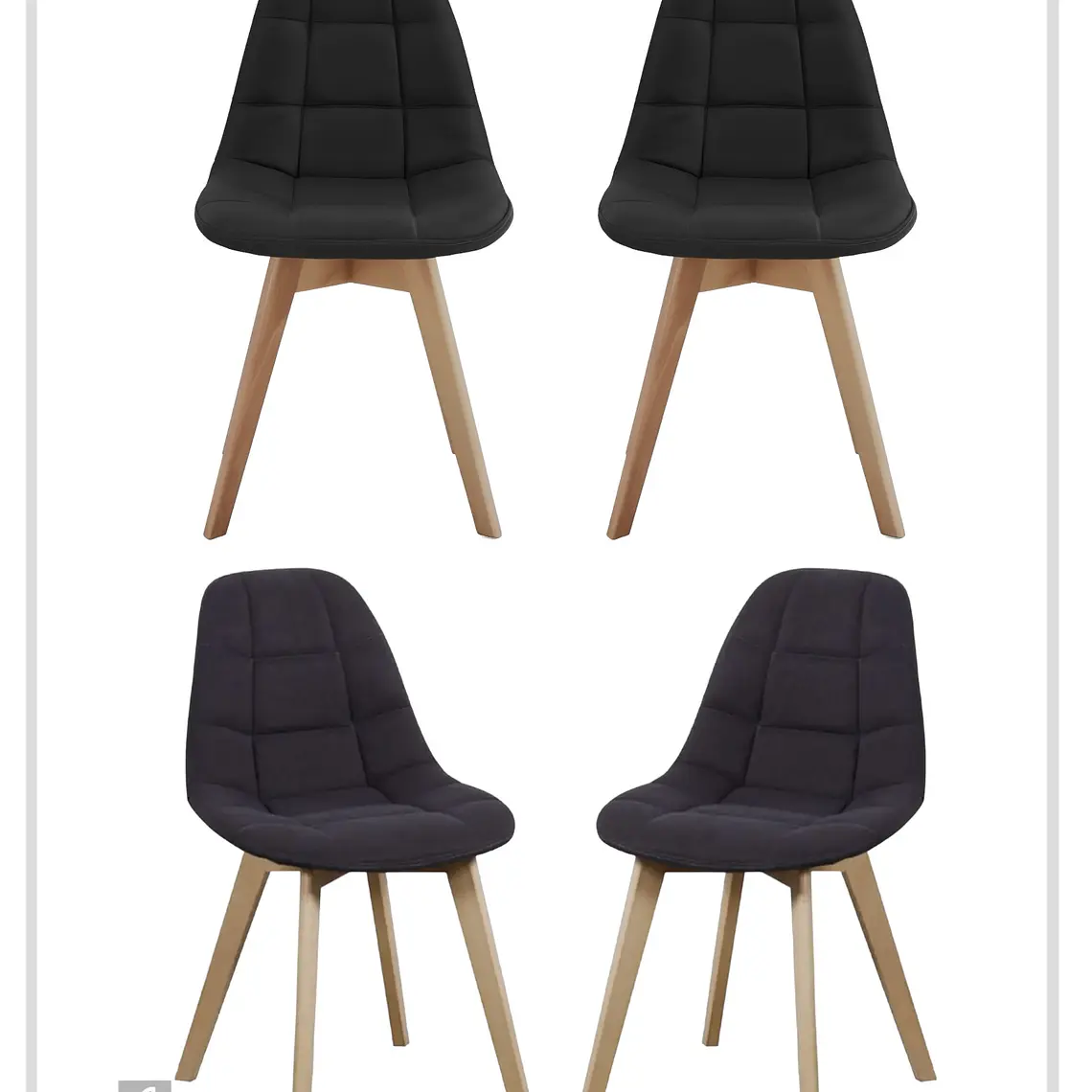 Pack 4 Sillas Capitoné 1