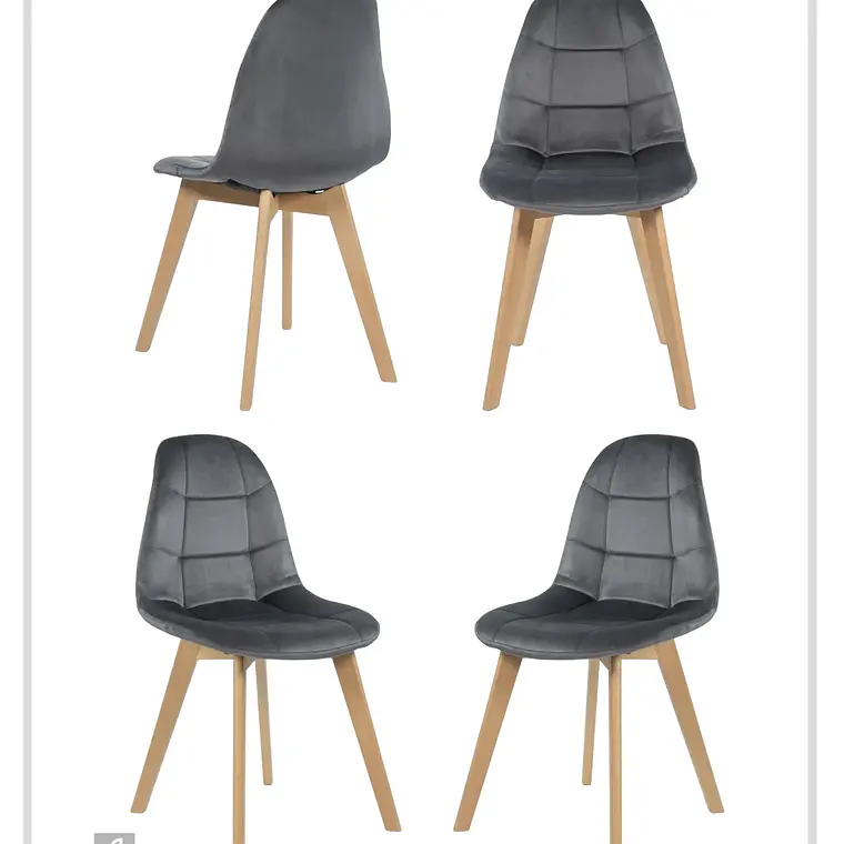 Pack 4 Sillas Capitoné 2