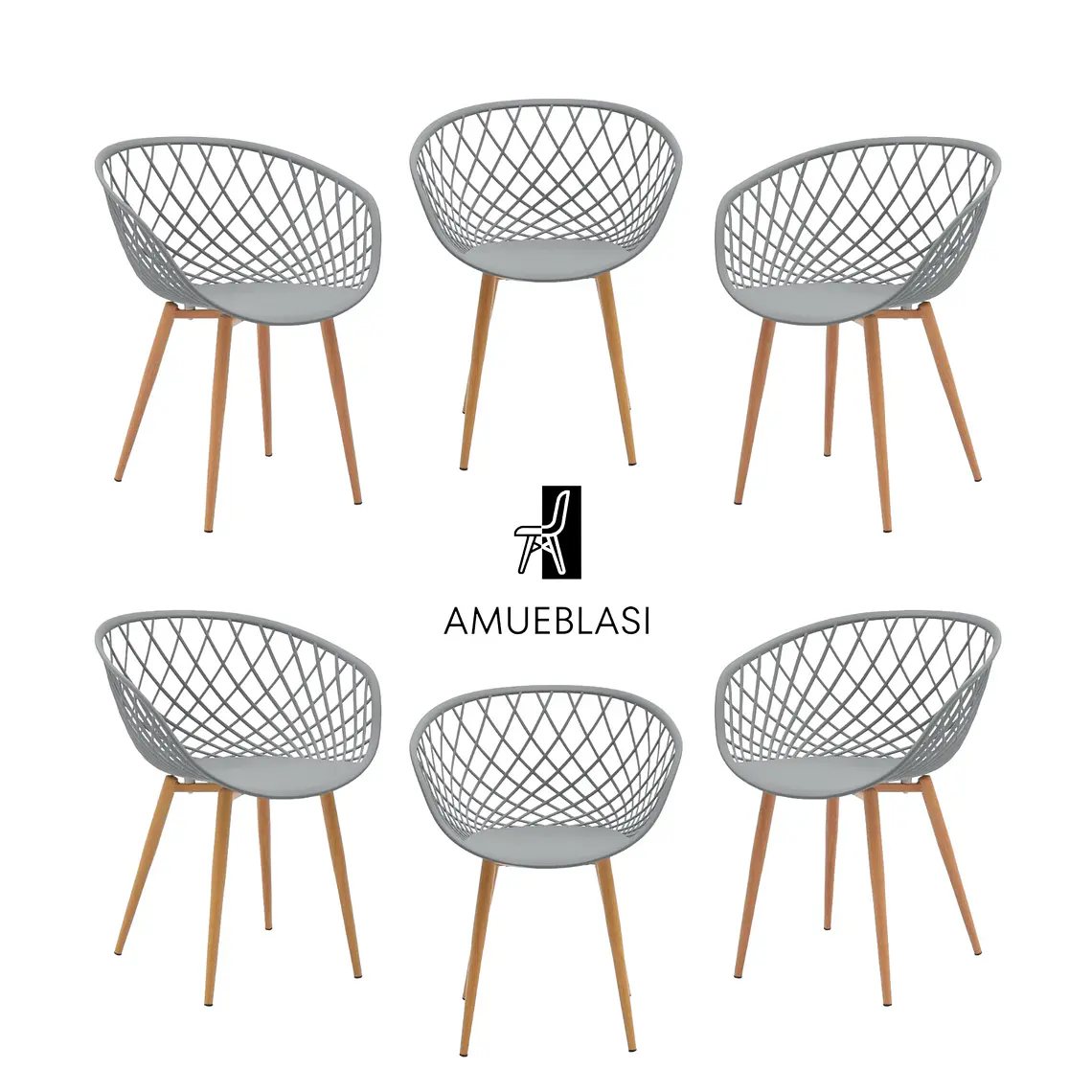 Pack 6 Sitiales Mesh 3