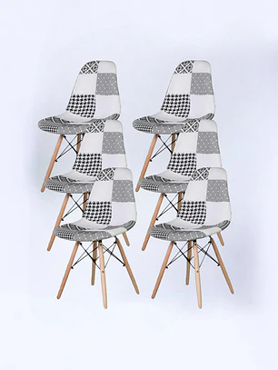 Pack 6 Sillas Patchwork