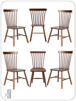 Pack 6 Sillas Windsor Madera