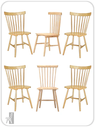 Pack 6 Sillas Windsor Madera