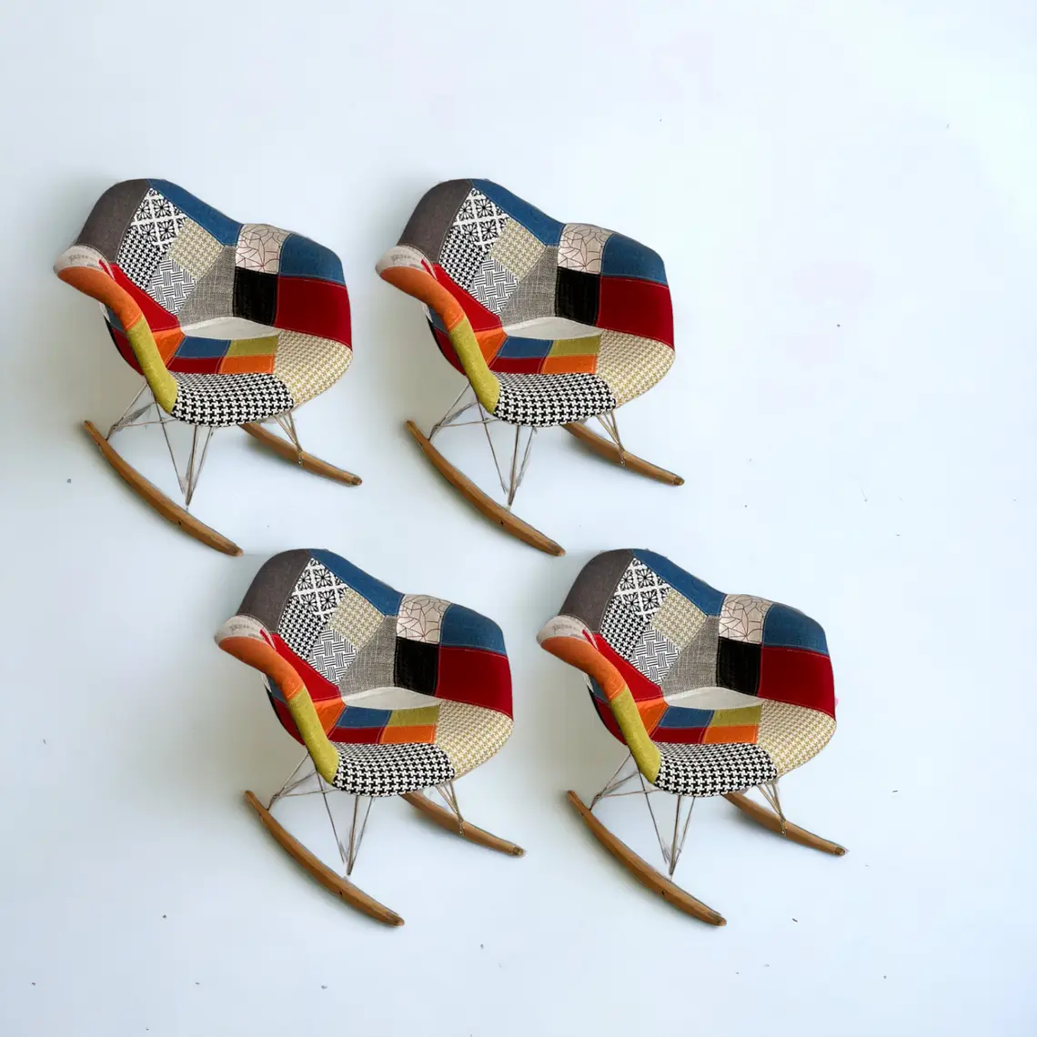 Pack 4 Sitiales Mecedoras Patchwork 1