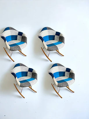 Pack 4 Sitiales Mecedoras Patchwork