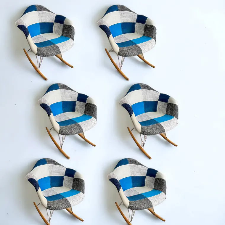 Pack 6 Sitiales Mecedoras Patchwork 2