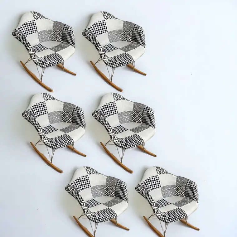 Pack 6 Sitiales Mecedoras Patchwork 3