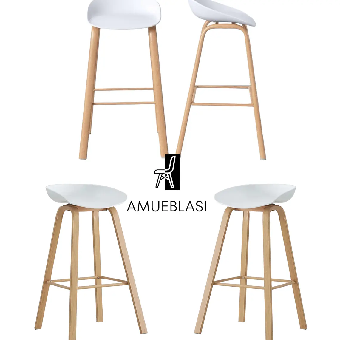 Pack 4 Taburetes Nordic 2