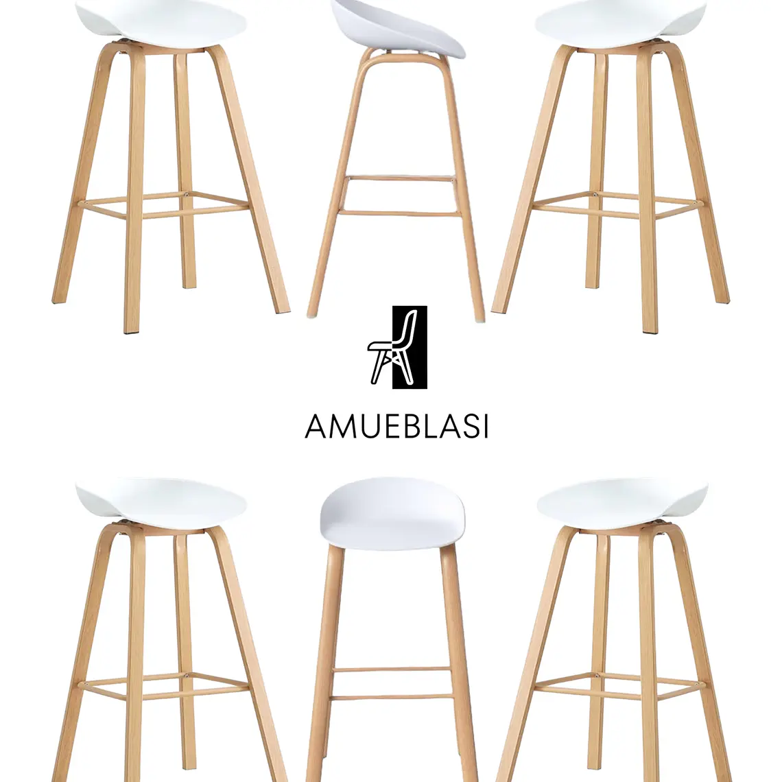 Pack 6 Taburetes Nordic 2