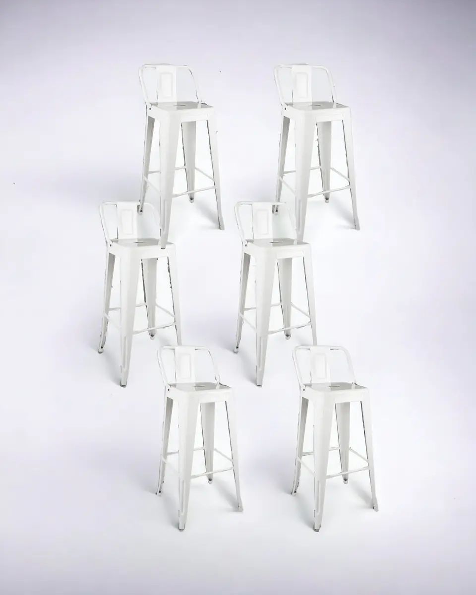 Pack 6 Taburetes Tolix 66 cm 3