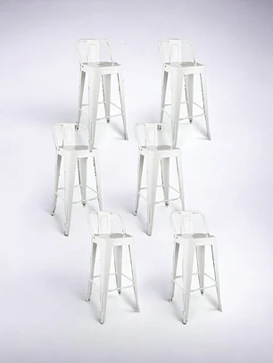 Pack 6 Taburetes Tolix 77 cm