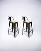 Pack 2 Taburetes Tolix Asiento Madera 66 cm - Miniatura 1