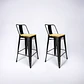 Pack 2 Taburetes Tolix Asiento Madera 66 cm - Miniatura 1