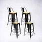 Pack 4 Taburetes Tolix Asiento Madera 66 cm - Miniatura 1