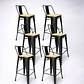 Pack 6 Taburetes Tolix Asiento Madera 66 cm - Miniatura 1