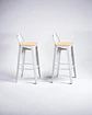 Pack 2 Taburetes Tolix Asiento Madera 77 cm - Miniatura 2