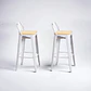 Pack 2 Taburetes Tolix Asiento Madera 77 cm - Miniatura 2