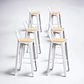 Pack 6 Taburetes Tolix Asiento Madera 77 cm - Miniatura 1