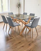 Comedor Rectangular Vidrio Elite con Sillas Tiffany - Miniatura 3