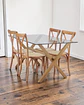 Comedor Rectangular Vidrio Elite con Sillas Crossback - Miniatura 2