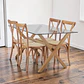 Comedor Rectangular Vidrio 4 ó 6 Sillas Crossback – Mesa Elite 140x90 - Miniatura 3