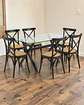Comedor Rectangular Vidrio Elite con Sillas Crossback - Miniatura 5