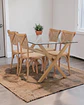 Comedor Rectangular Vidrio Elite con Sillas Crossback - Miniatura 3