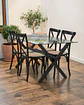 Comedor Rectangular Vidrio Elite con Sillas Crossback - Miniatura 1