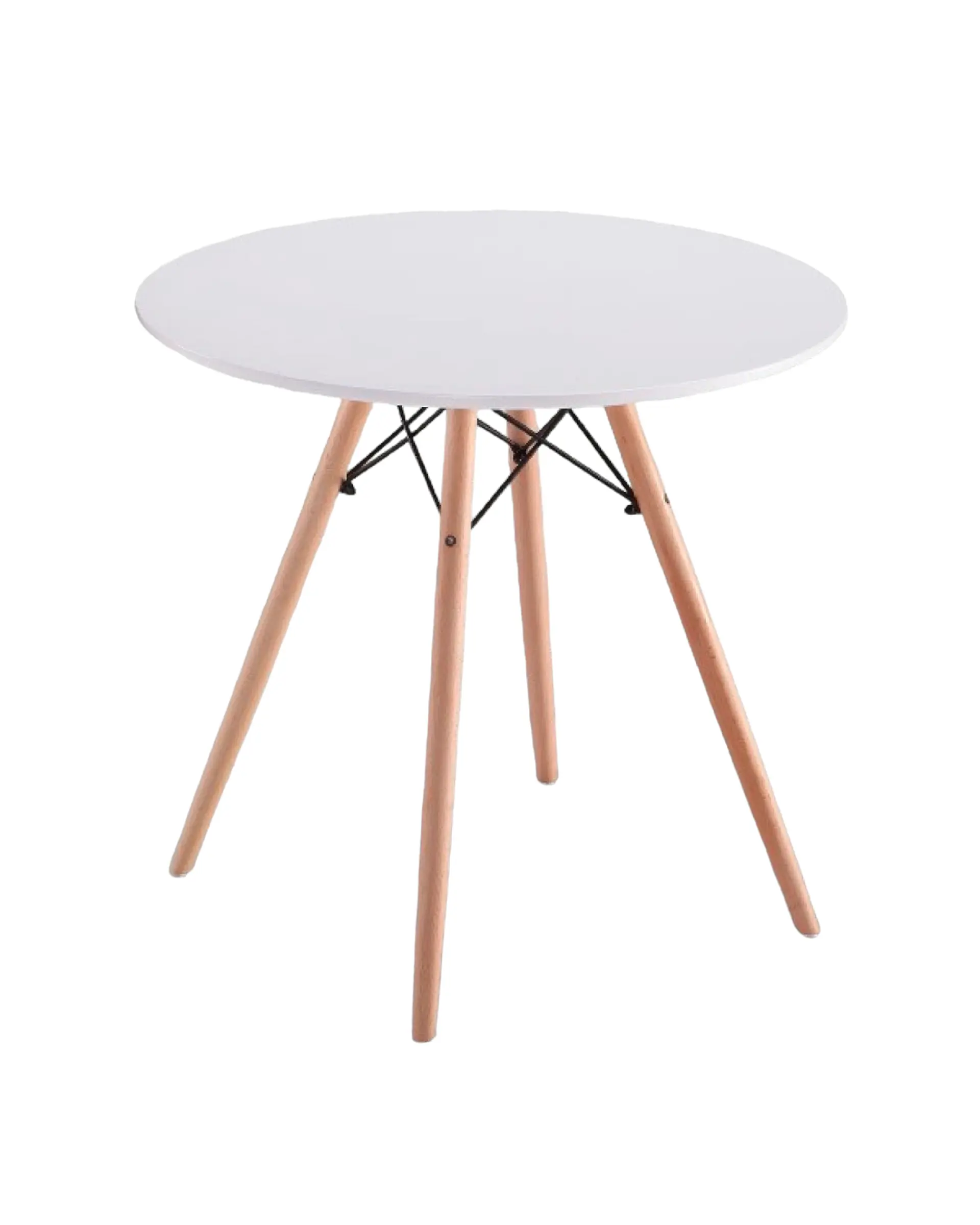 Mesa Redonda Melamina Blanca Eames 2