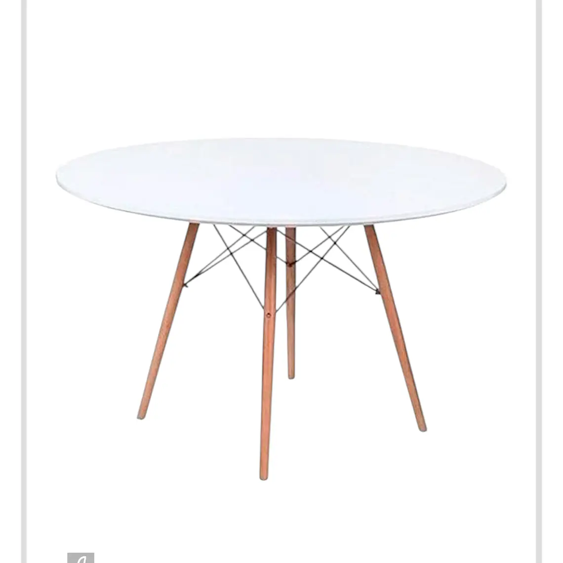 Mesa Redonda Melamina Blanca Eames 5