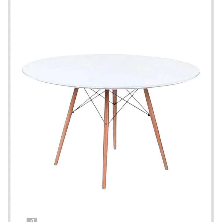 Mesa Redonda Melamina Blanca Eames 5