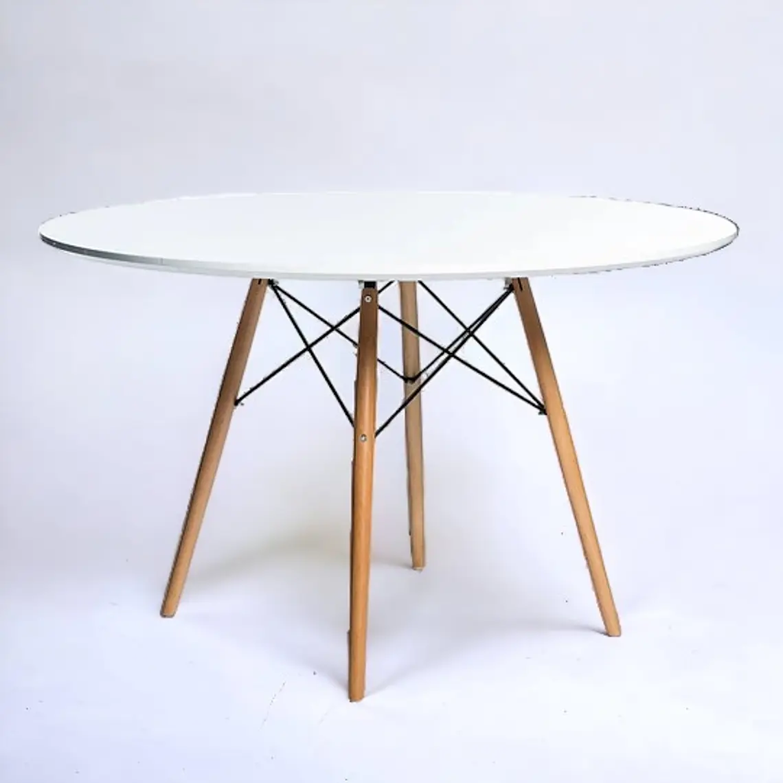 Mesa Redonda Melamina Blanca Eames 6