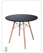 Mesa Redonda Melamina Negra Eames - Miniatura 1