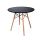 Mesa Redonda Melamina Negra Eames - Miniatura 2