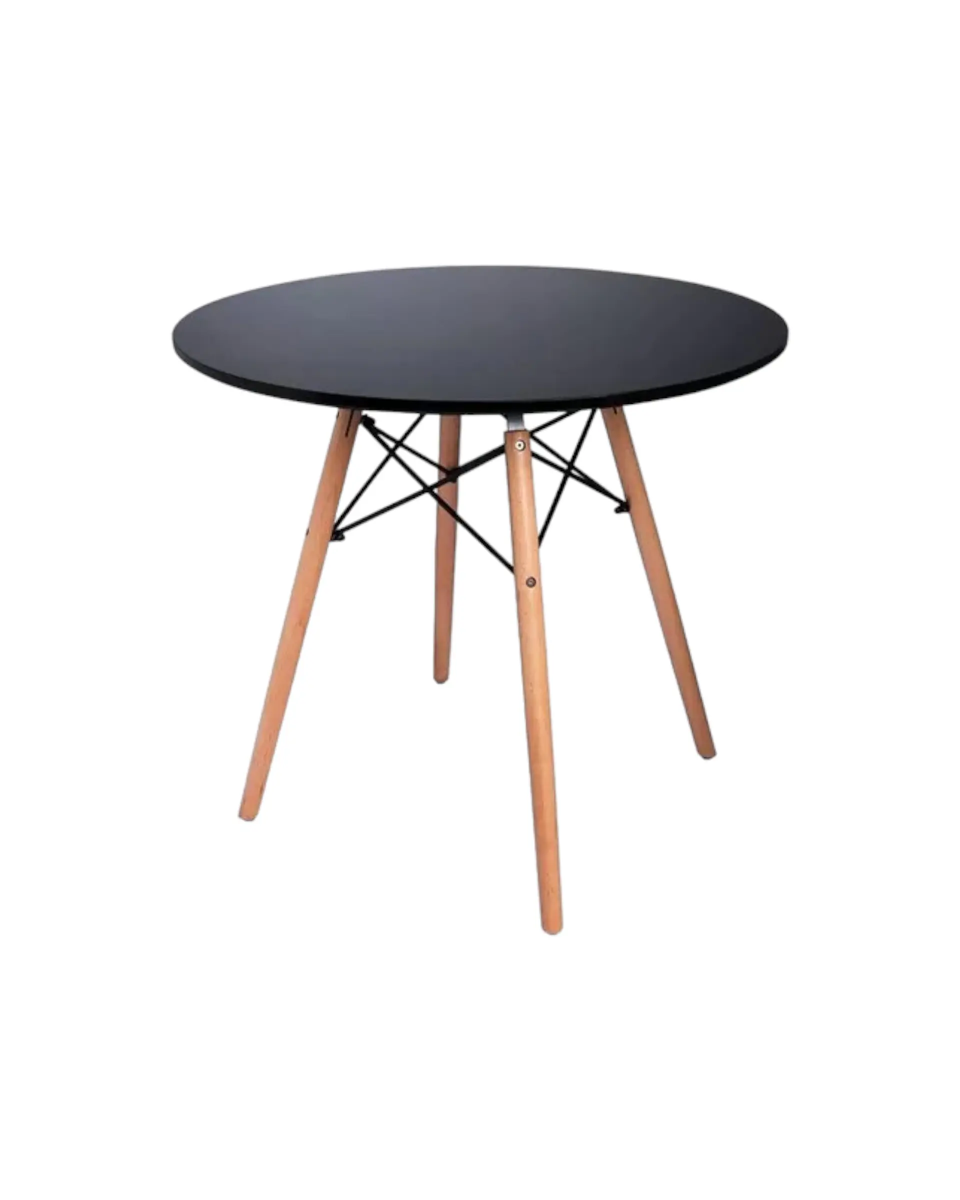 Mesa Redonda Melamina Negra Eames 3
