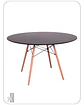 Mesa Redonda Melamina Negra Eames - Miniatura 5