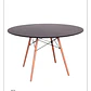 Mesa Redonda Melamina Negra Eames - Miniatura 5