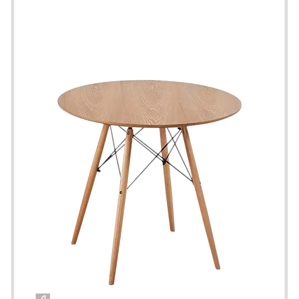 Mesa Redonda Melamina Madera Eames 1