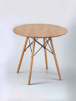 Mesa Redonda Melamina Madera Eames