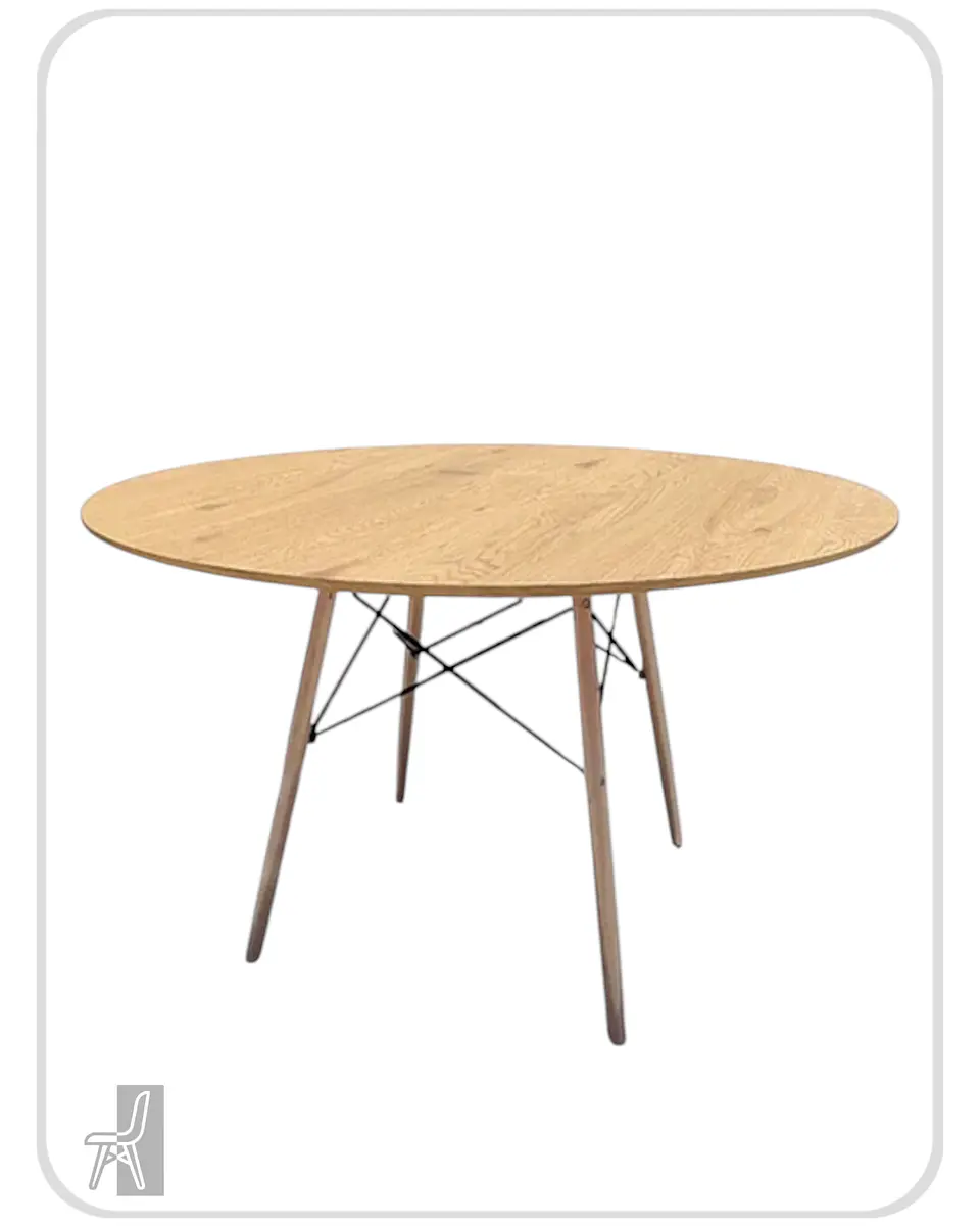 Mesa Redonda Melamina Madera Eames 5
