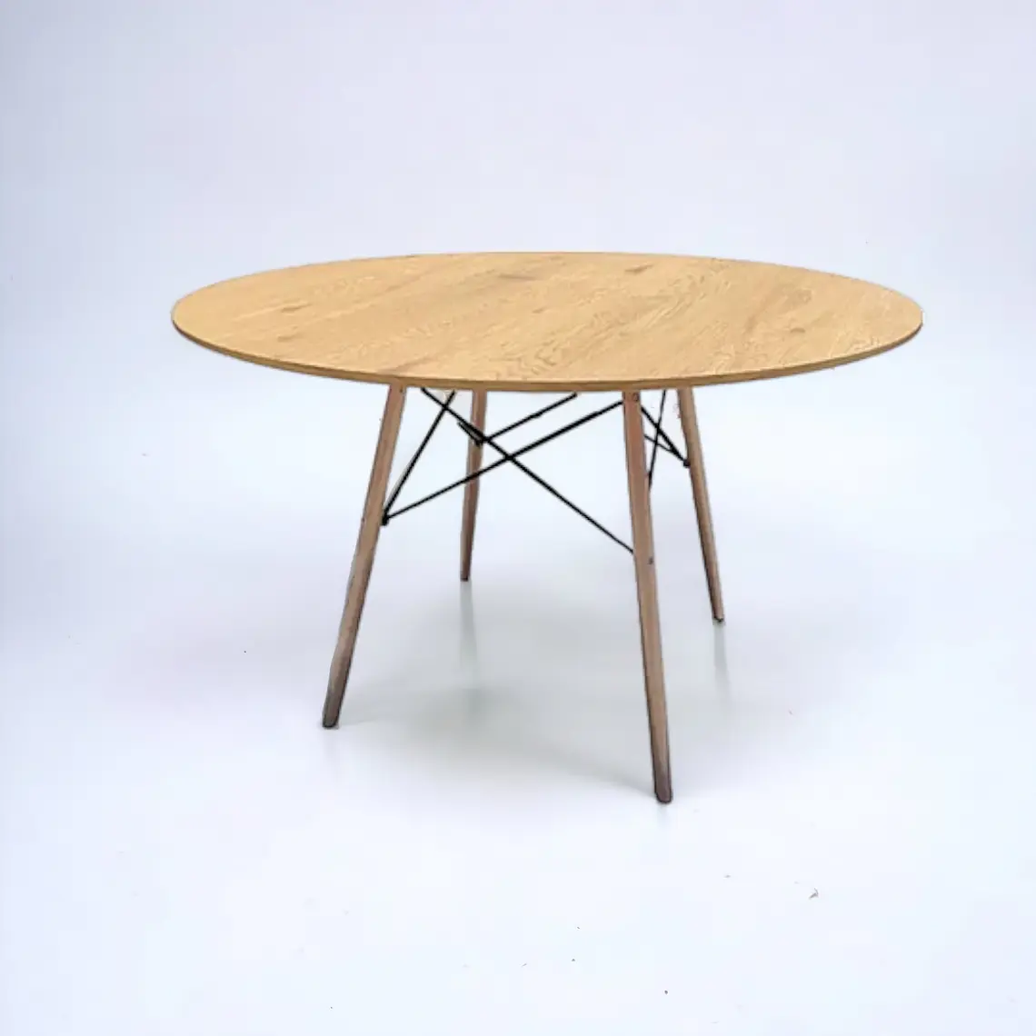 Mesa Redonda Melamina Madera Eames 6
