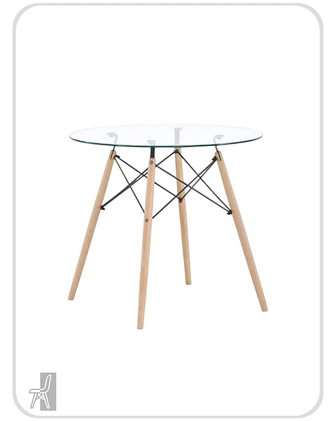 Mesa Redonda Vidrio Eames