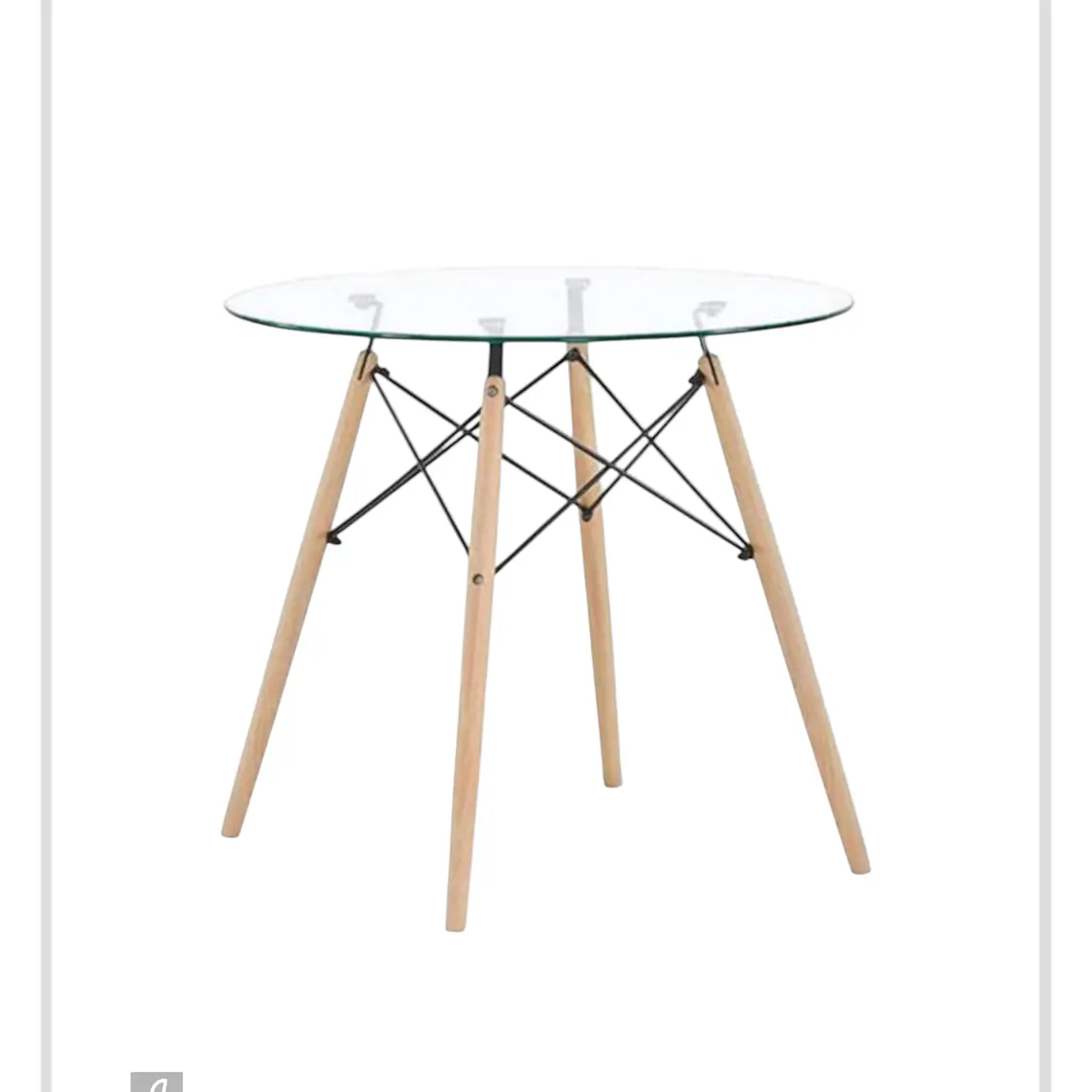 Mesa Redonda Vidrio Eames 1