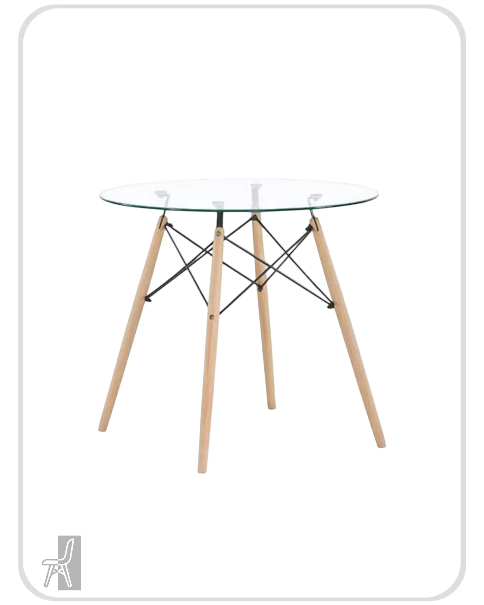 Mesa Redonda Vidrio Eames 1