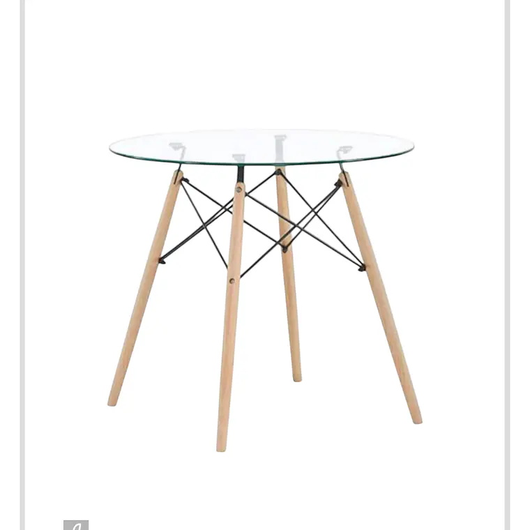 Mesa Redonda Vidrio Eames 1