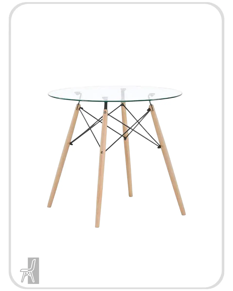 Mesa Redonda Vidrio Eames 1