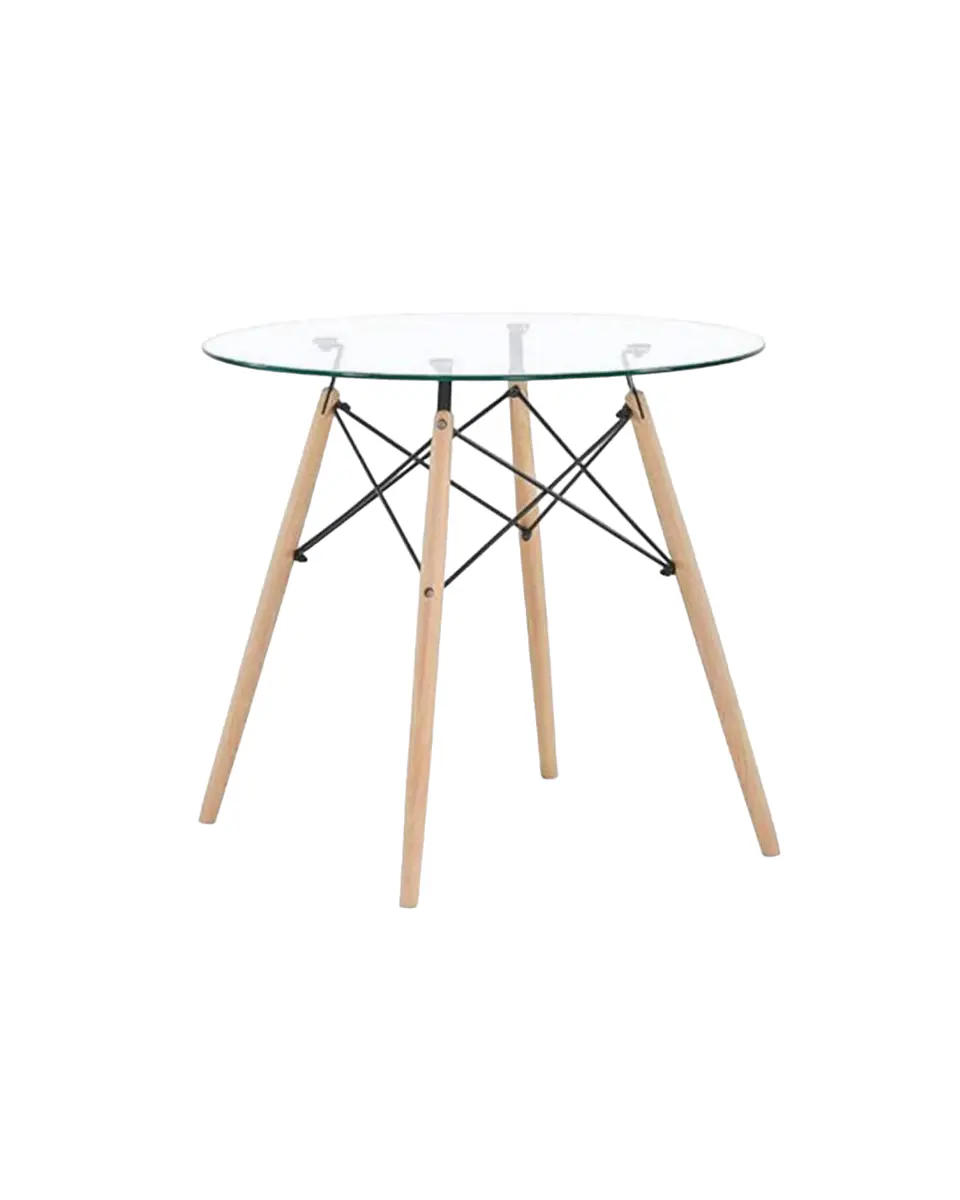 Mesa Redonda Vidrio Eames 2
