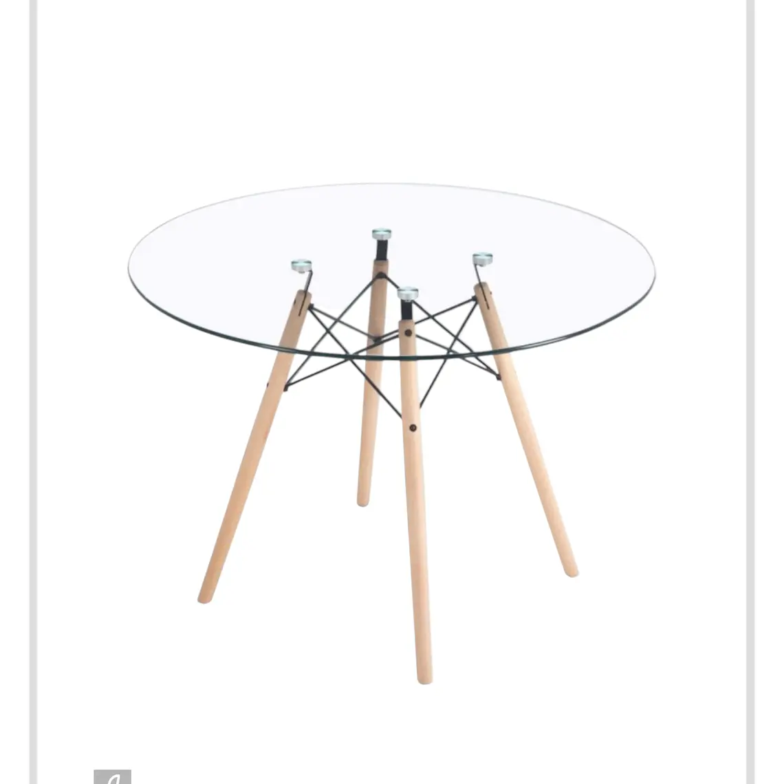 Mesa Redonda Vidrio Eames 3