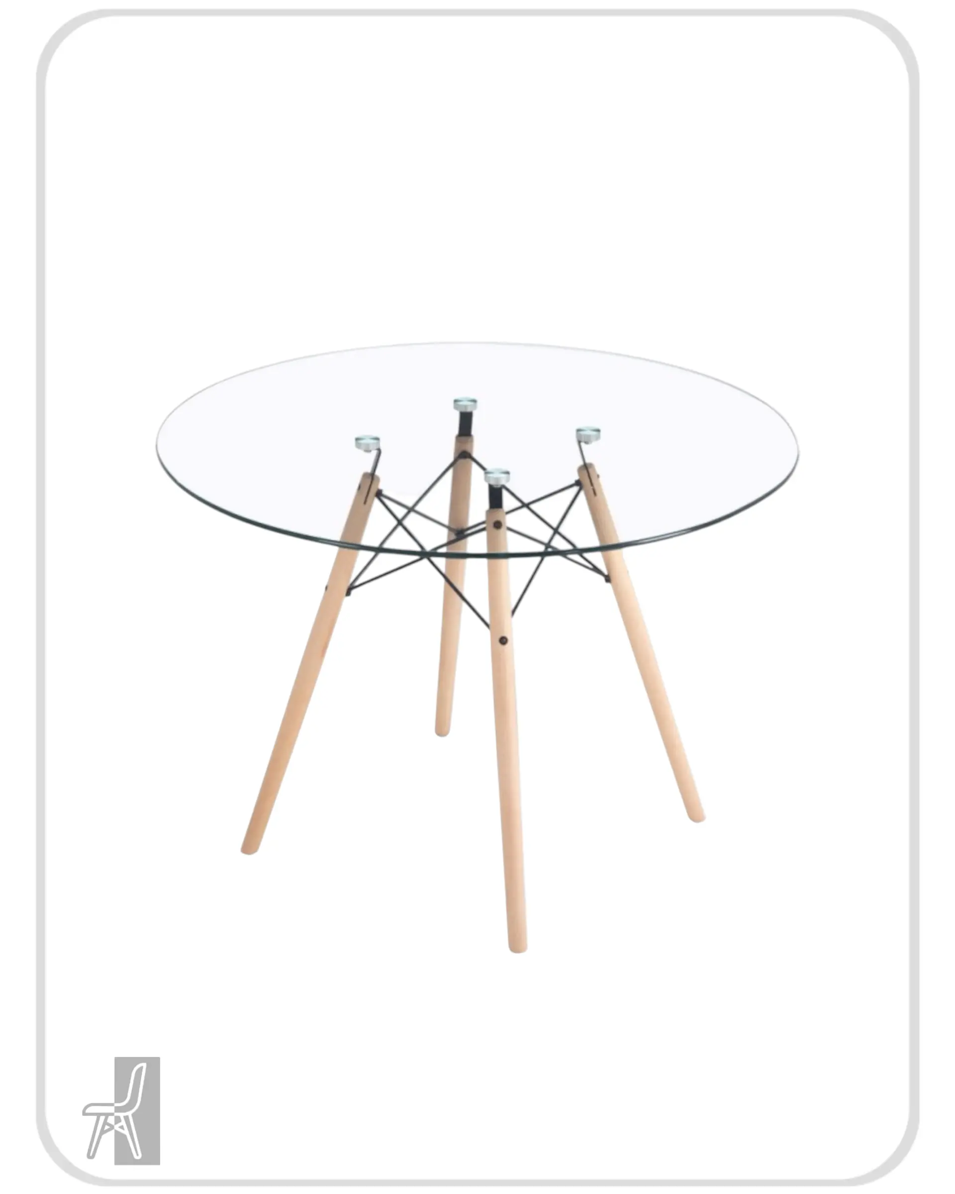 Mesa Redonda Vidrio Eames 3